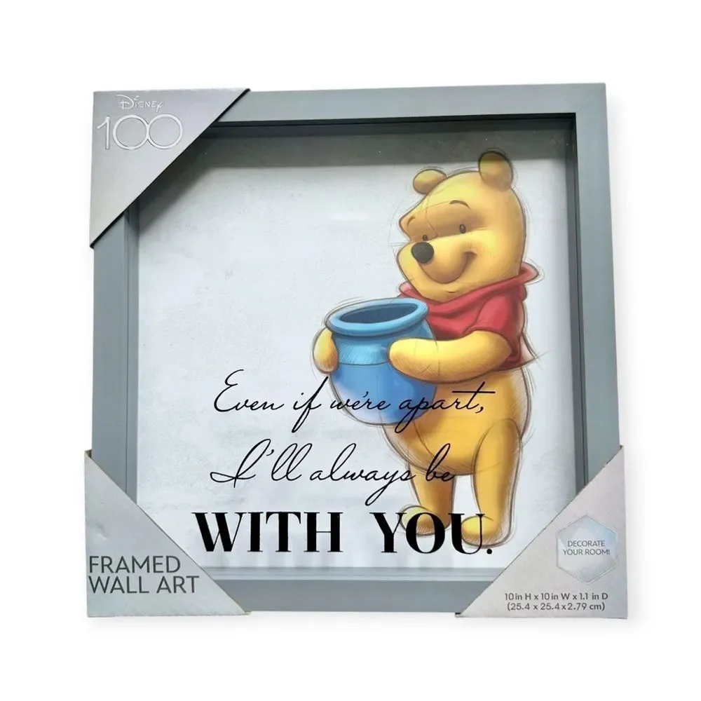 🆕Disney's Winnie The Pooh Decorative Framed Wall Art